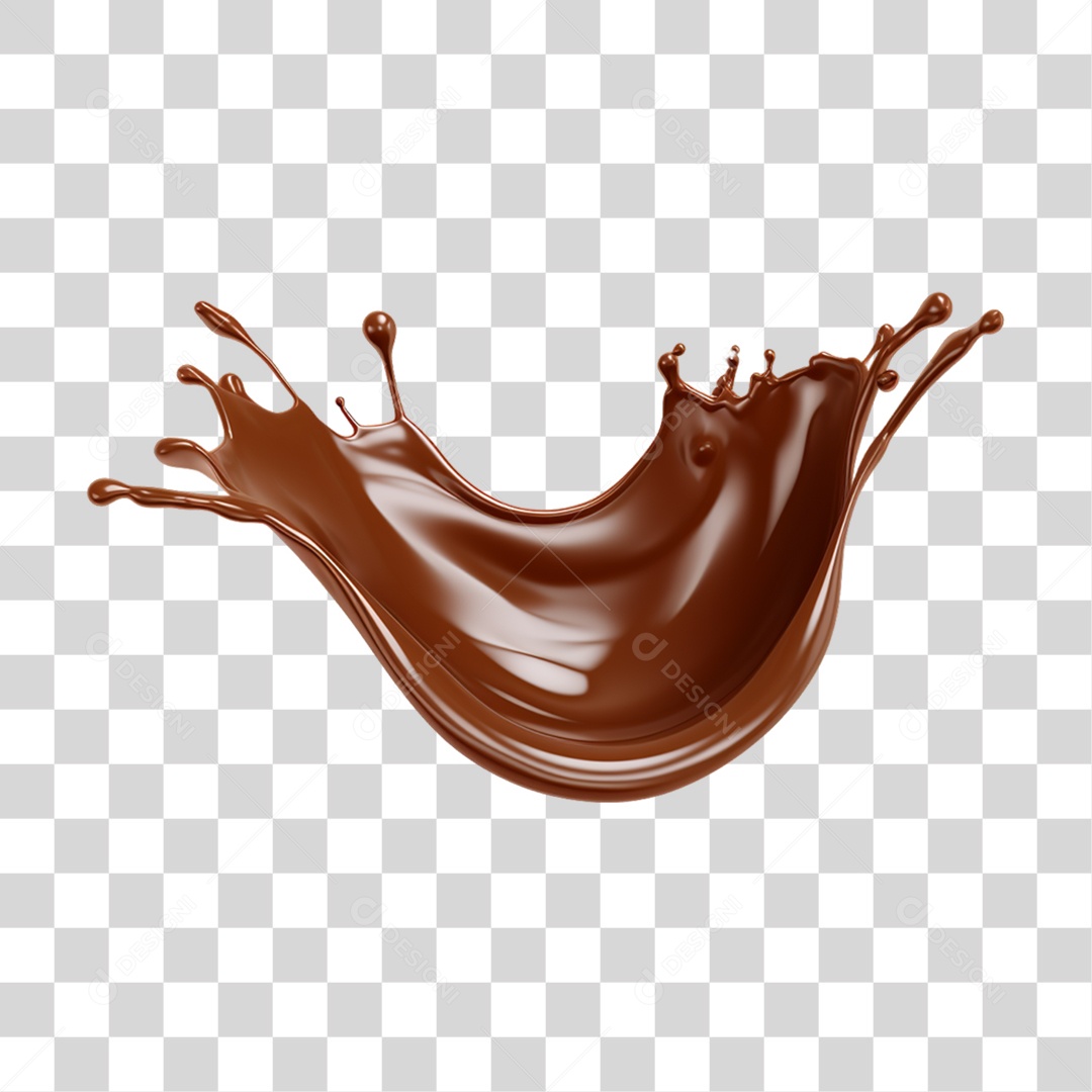 Splash de Chocolate PNG Transparente