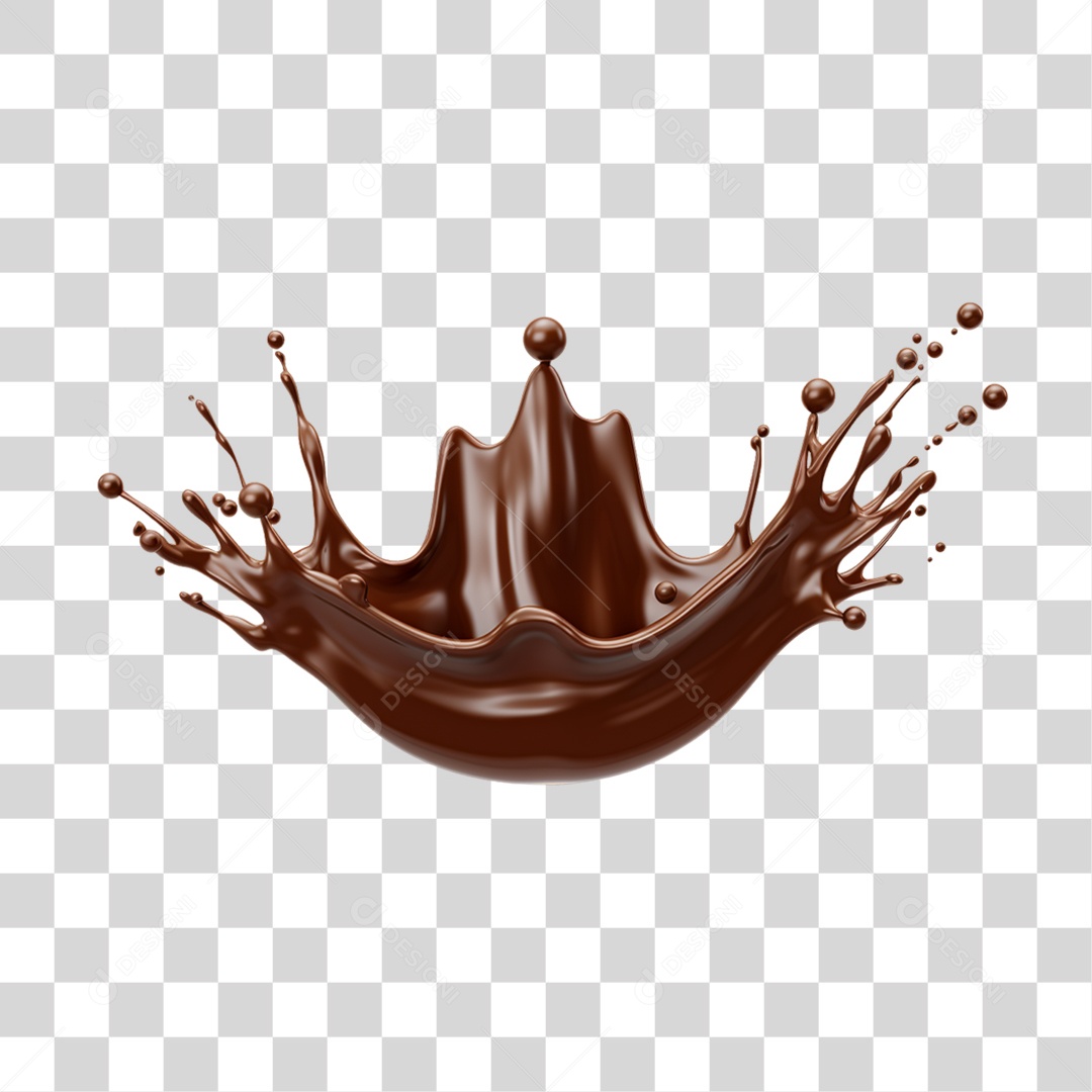 Splash de Chocolate PNG Transparente