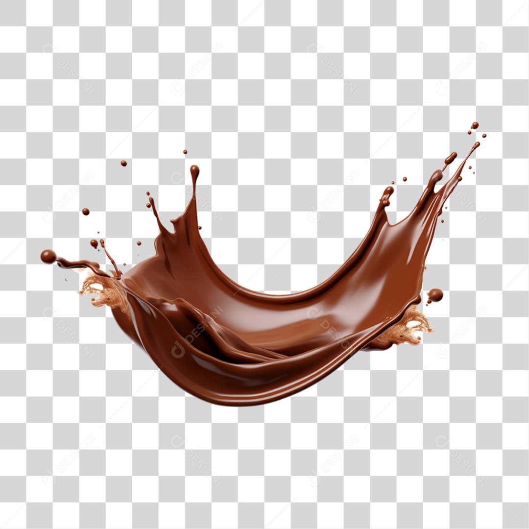 Splash de Chocolate PNG Transparente