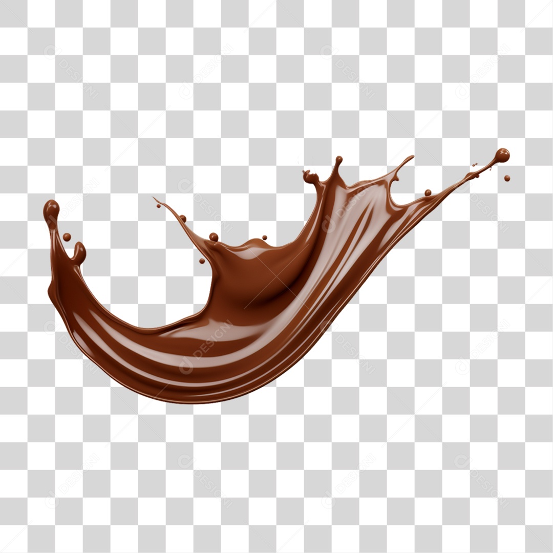 Splash de Chocolate PNG Transparente