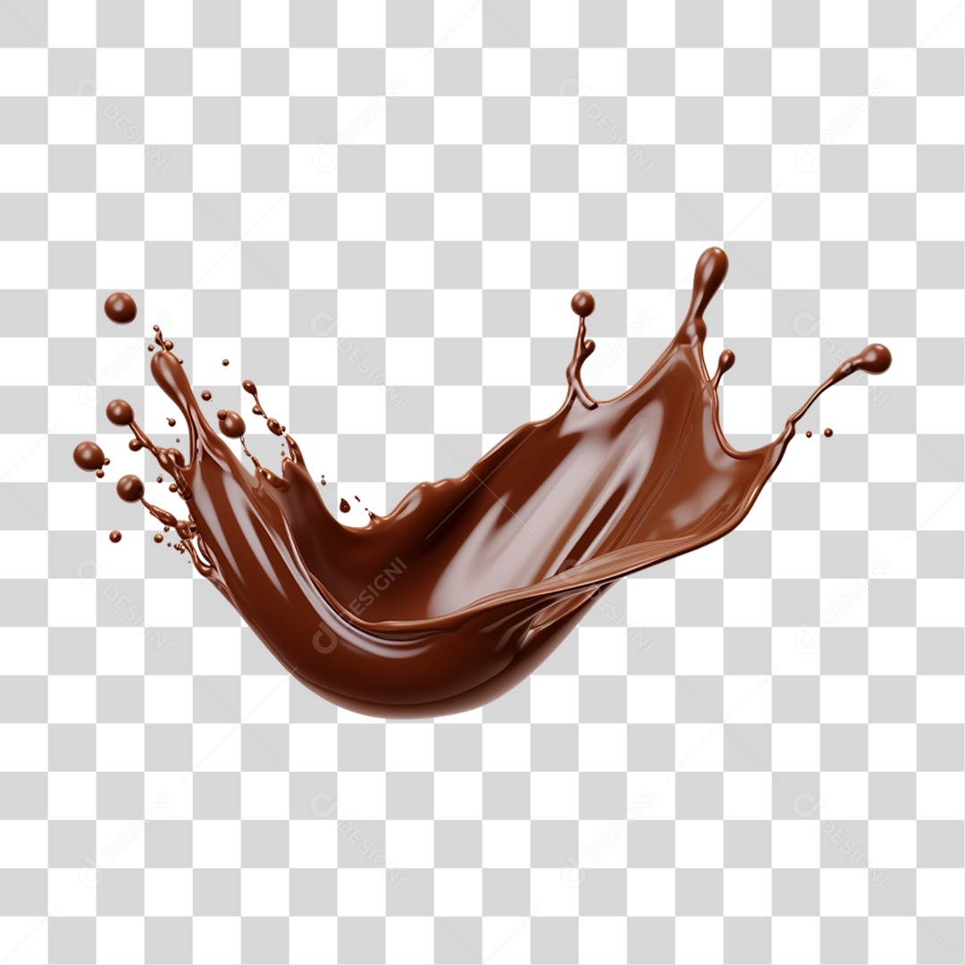 Splash de Chocolate PNG Transparente