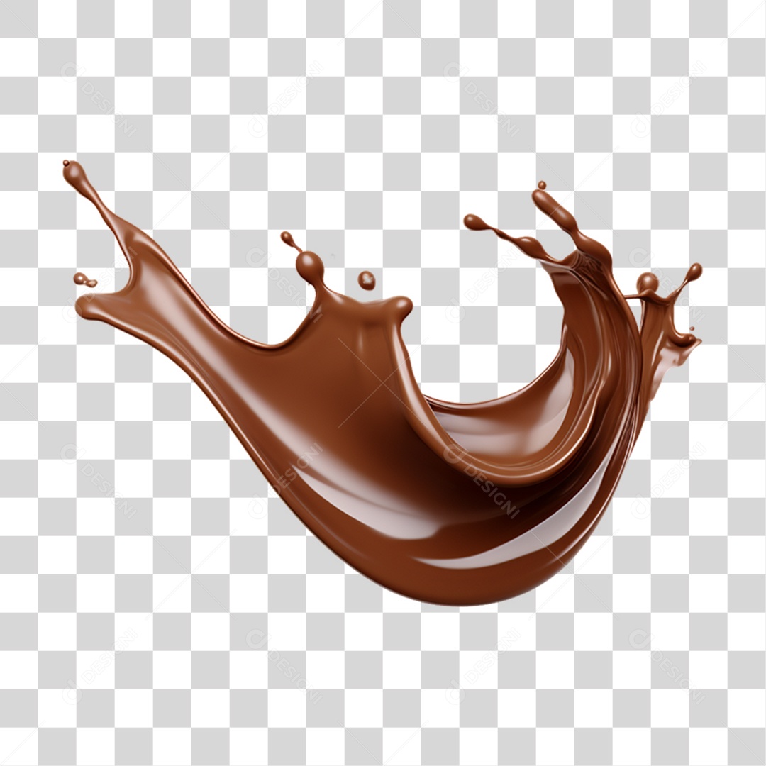 Splash de Chocolate PNG Transparente