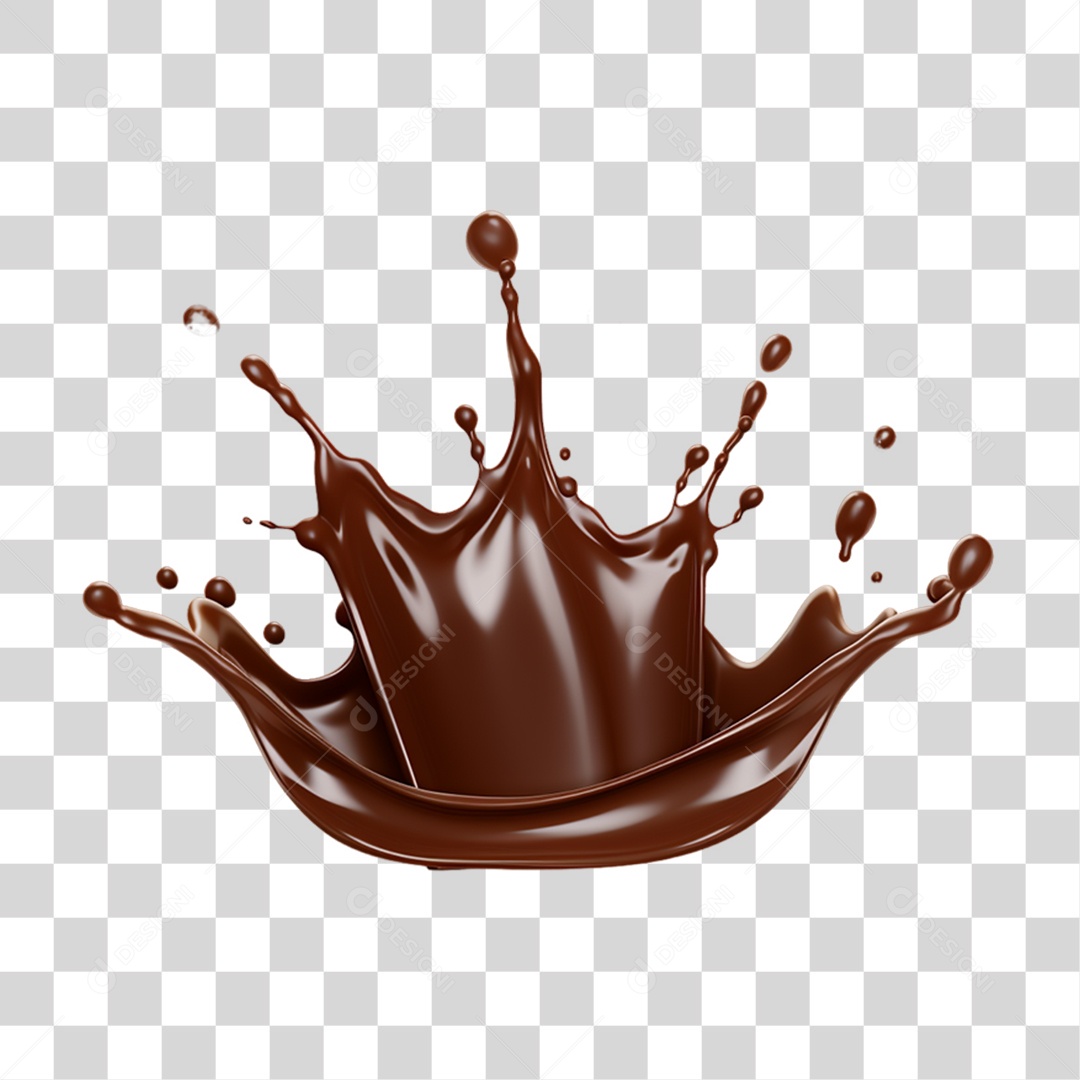 Splash de Chocolate PNG Transparente