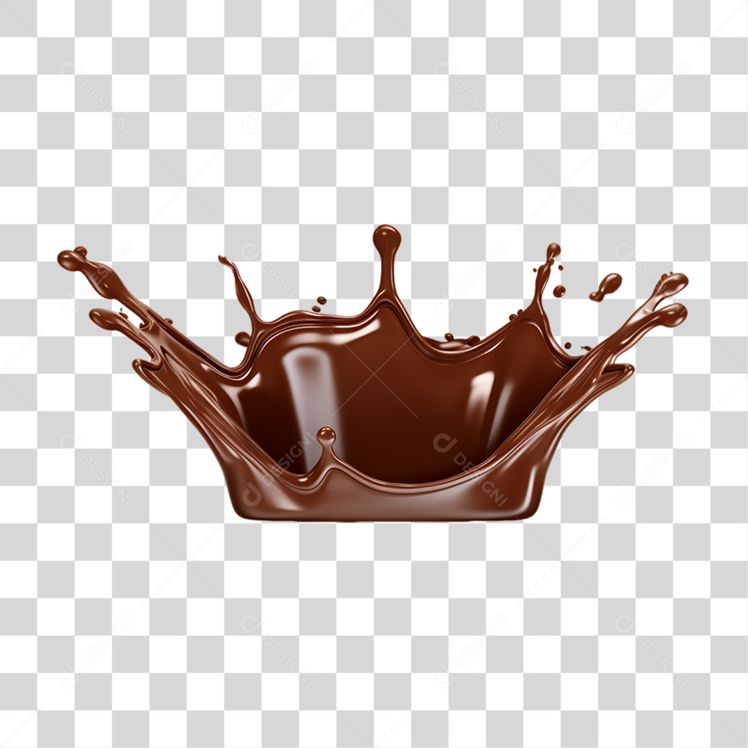 Splash de Chocolate PNG Transparente
