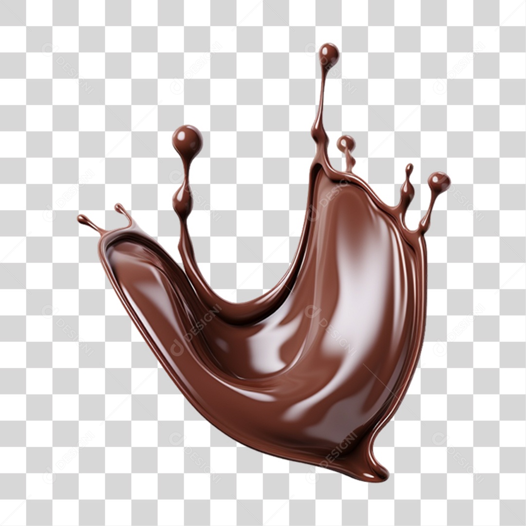 Splash de Chocolate PNG Transparente