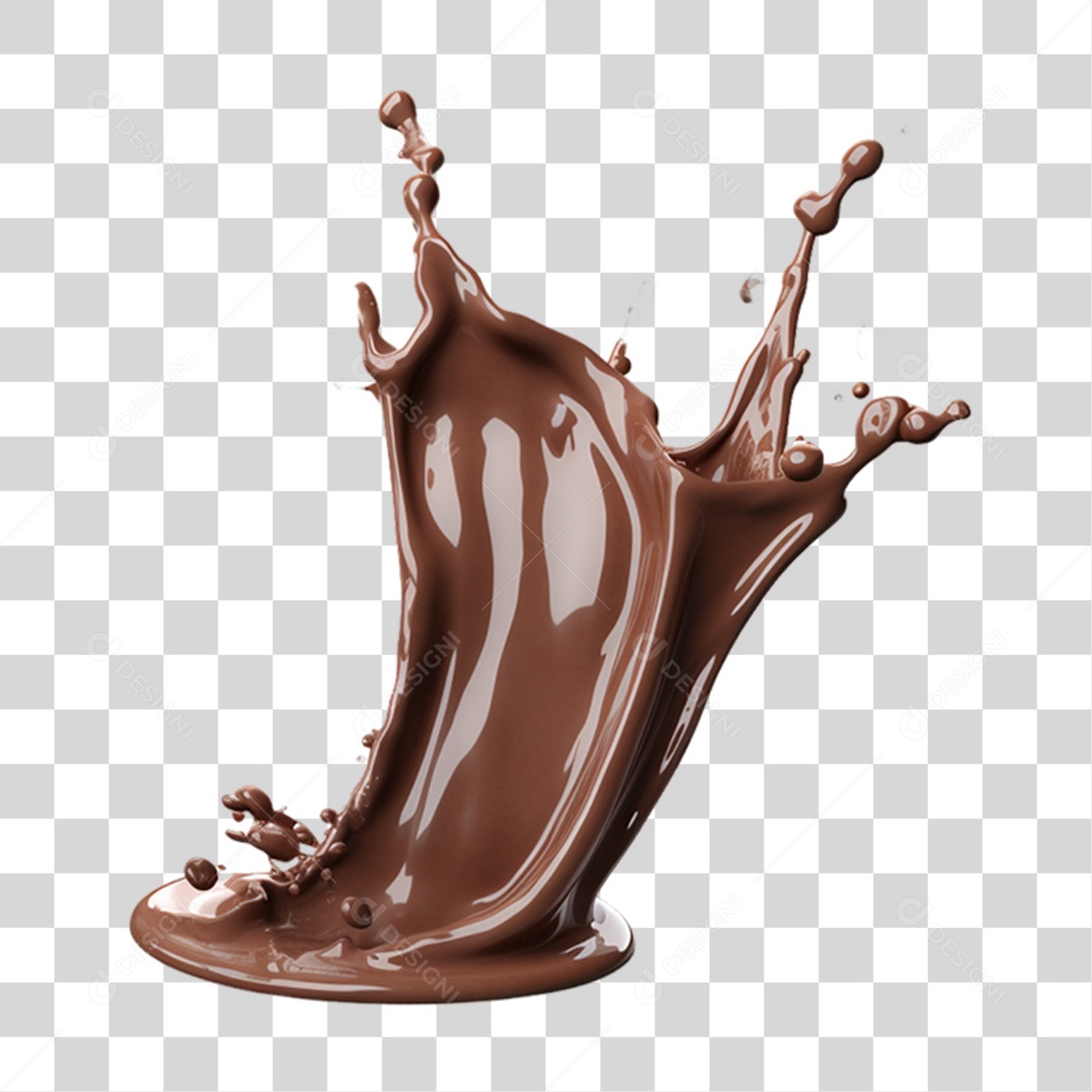 Splash de Chocolate PNG Transparente