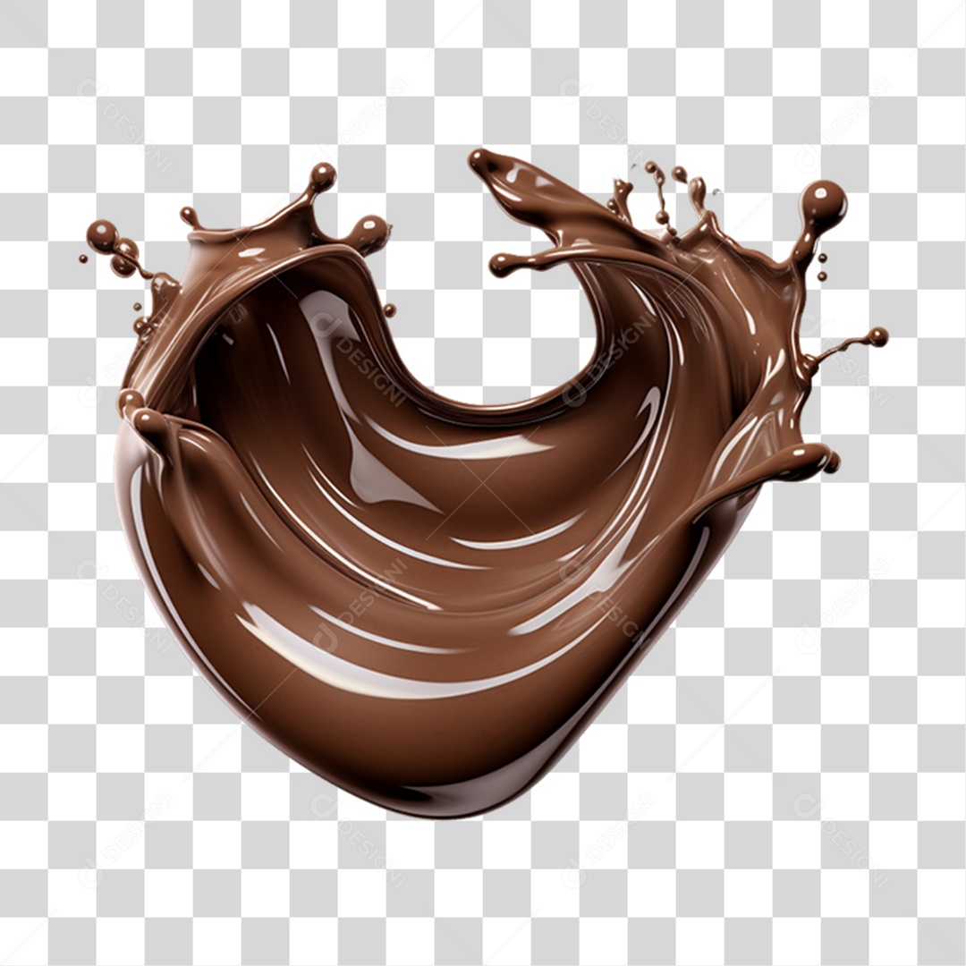 Splash de Chocolate PNG Transparente