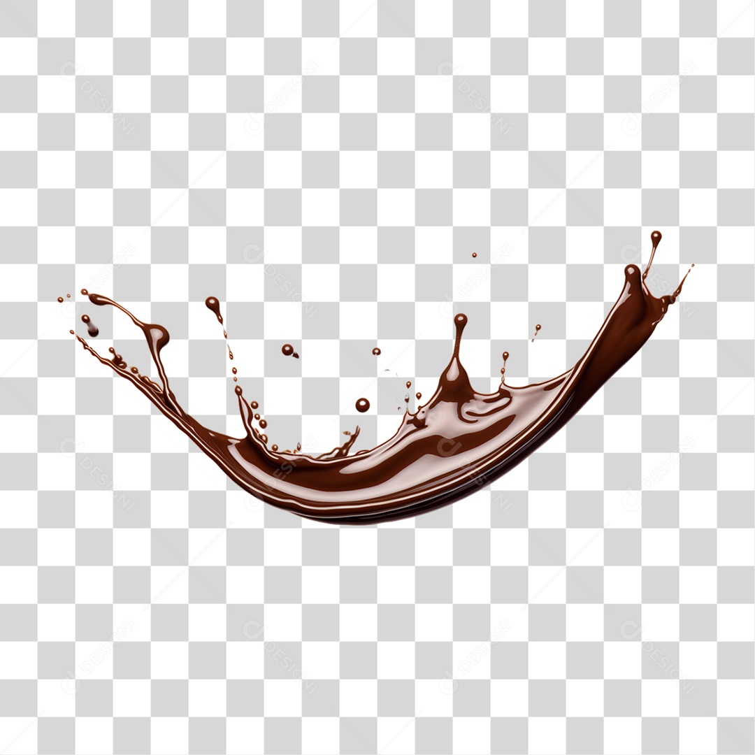 Splash de Chocolate PNG Transparente