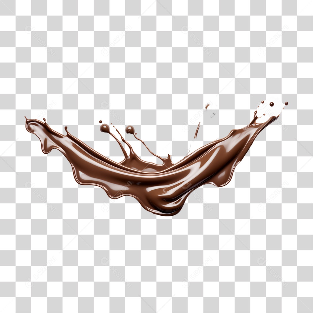 Splash de Chocolate PNG Transparente