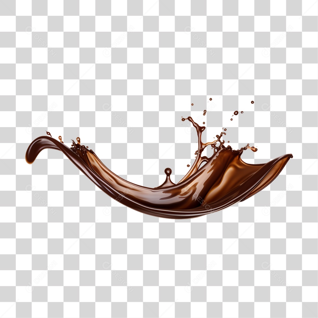 Splash de Chocolate PNG Transparente