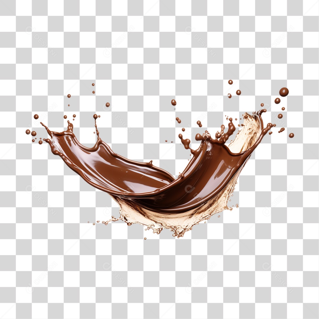 Splash de Chocolate PNG Transparente