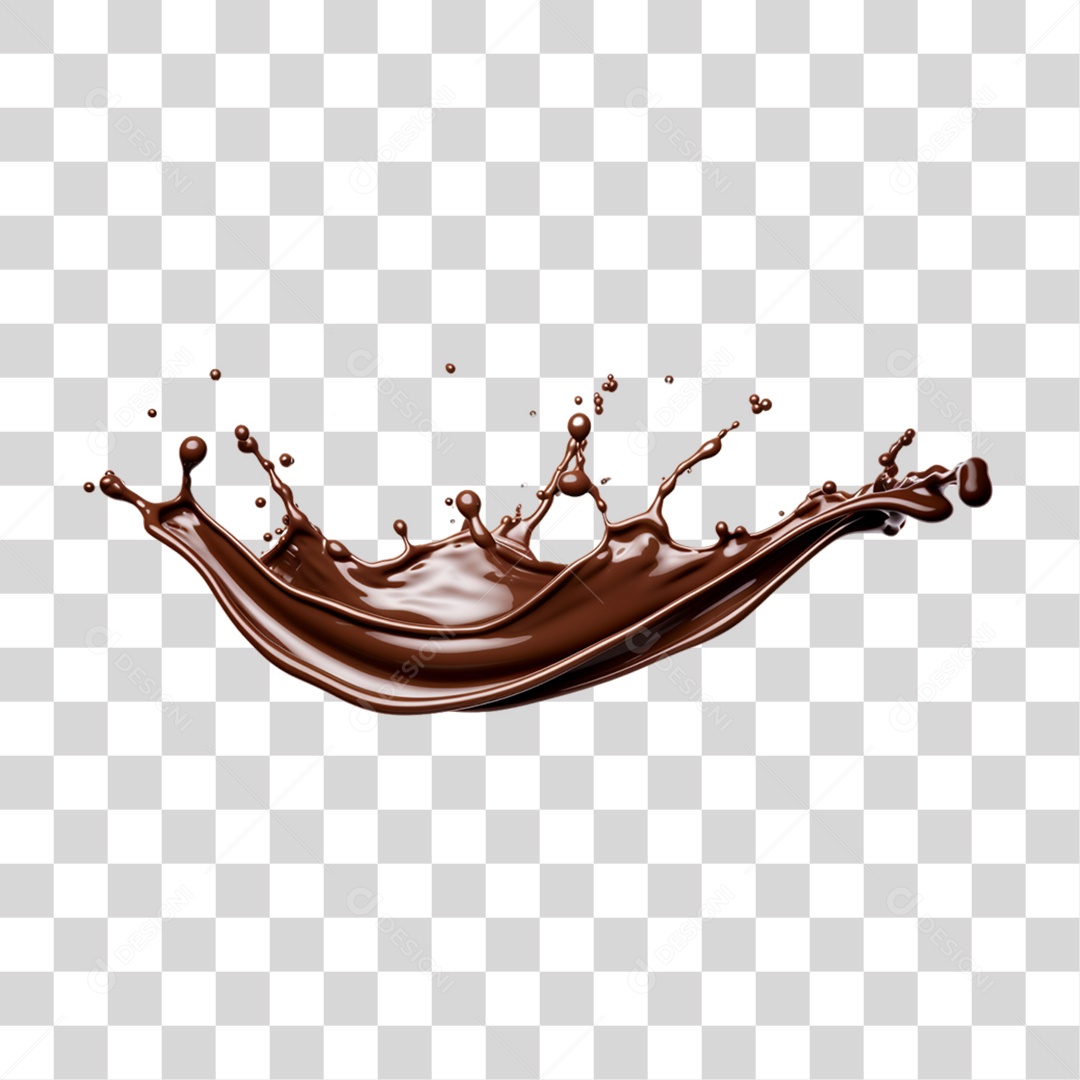 Splash de Chocolate PNG Transparente