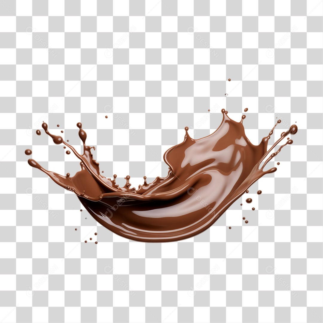 Splash de Chocolate PNG Transparente