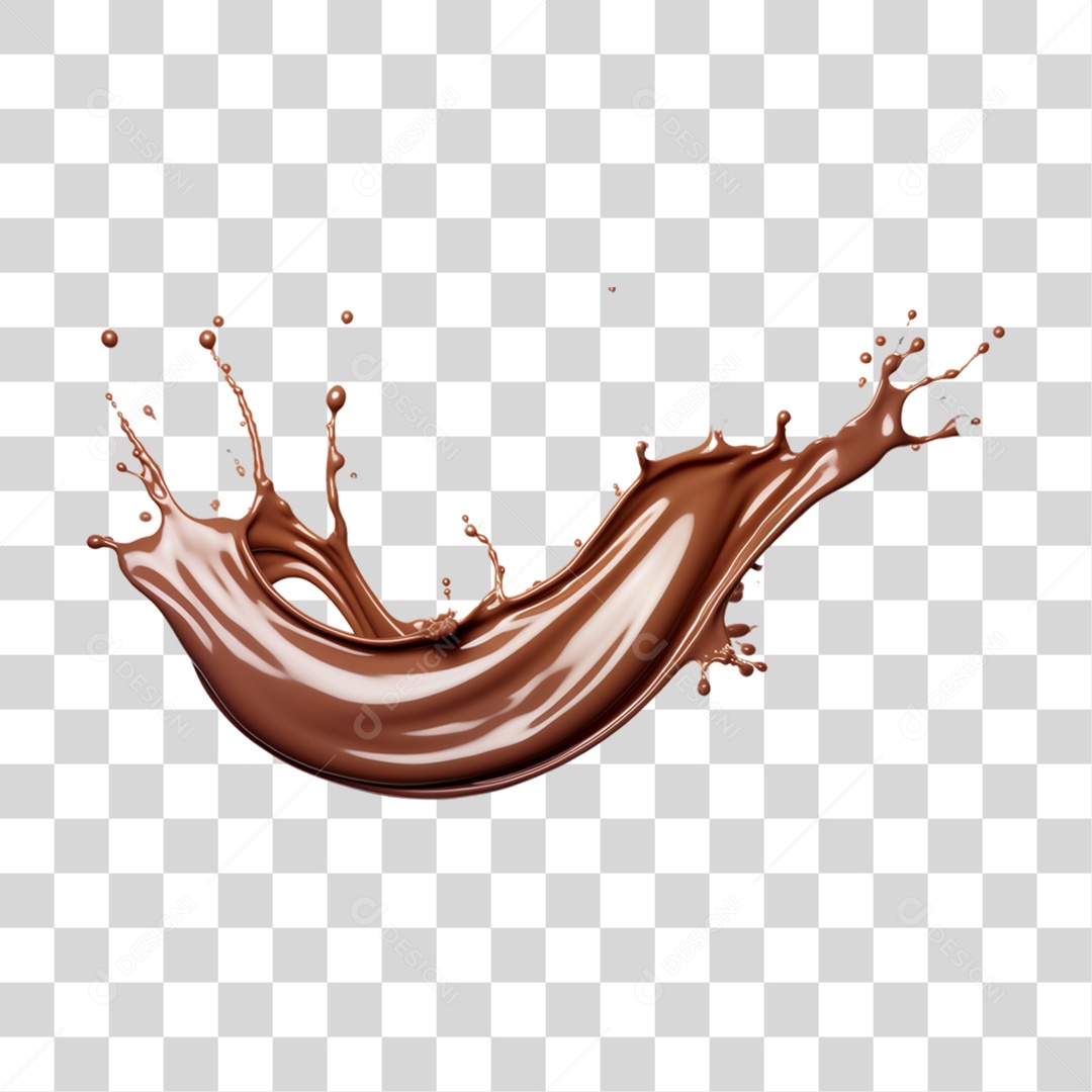 Splash de Chocolate PNG Transparente