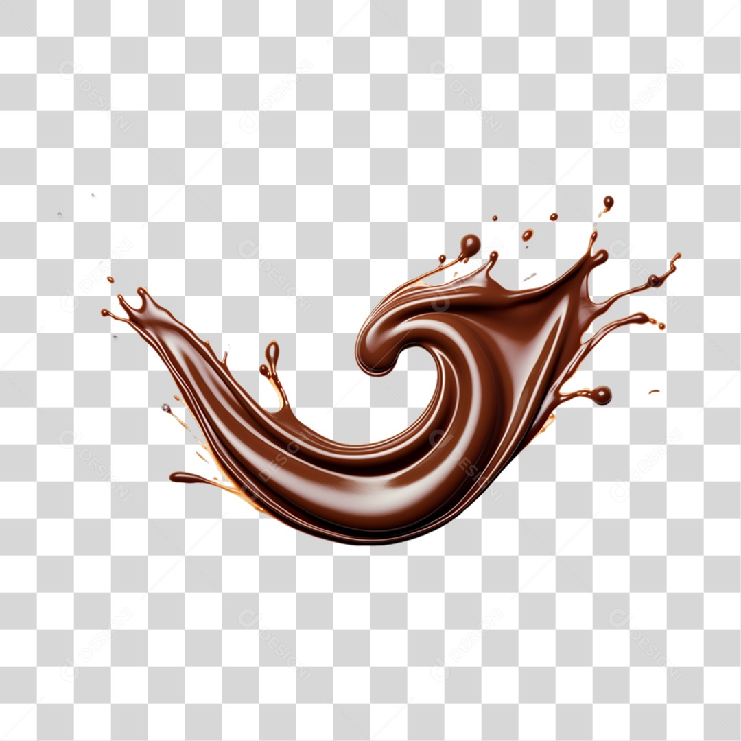 Splash de Chocolate PNG Transparente