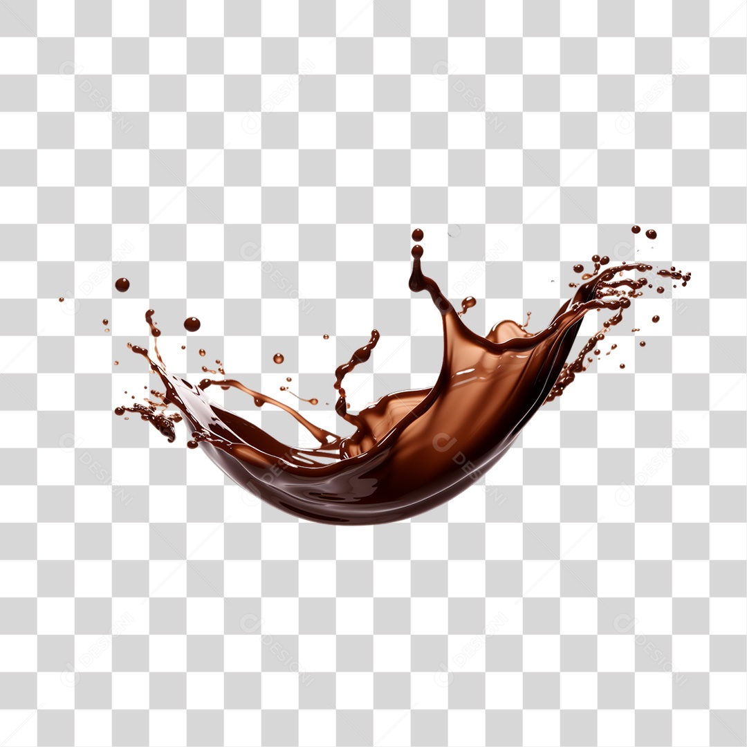 Splash de Chocolate PNG Transparente