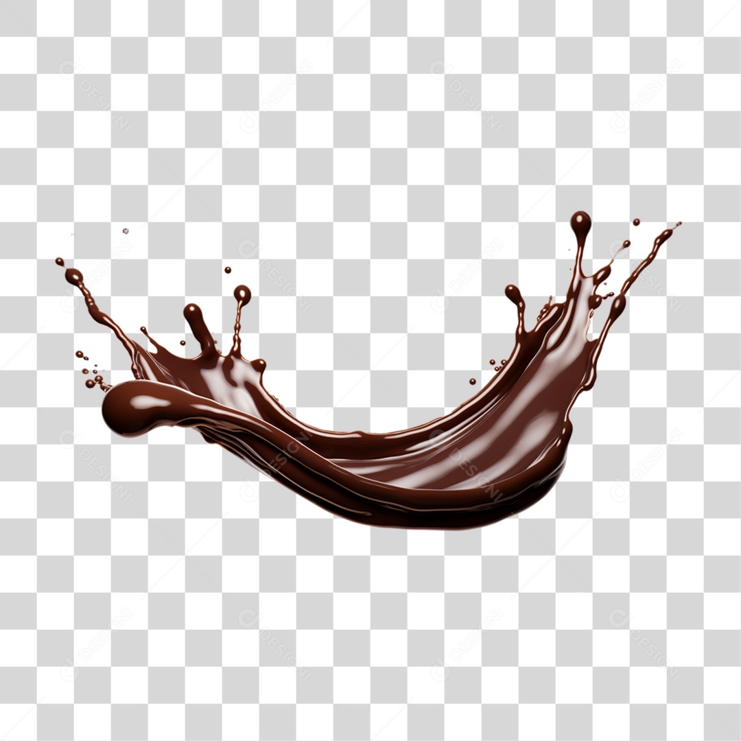 Splash de Chocolate PNG Transparente