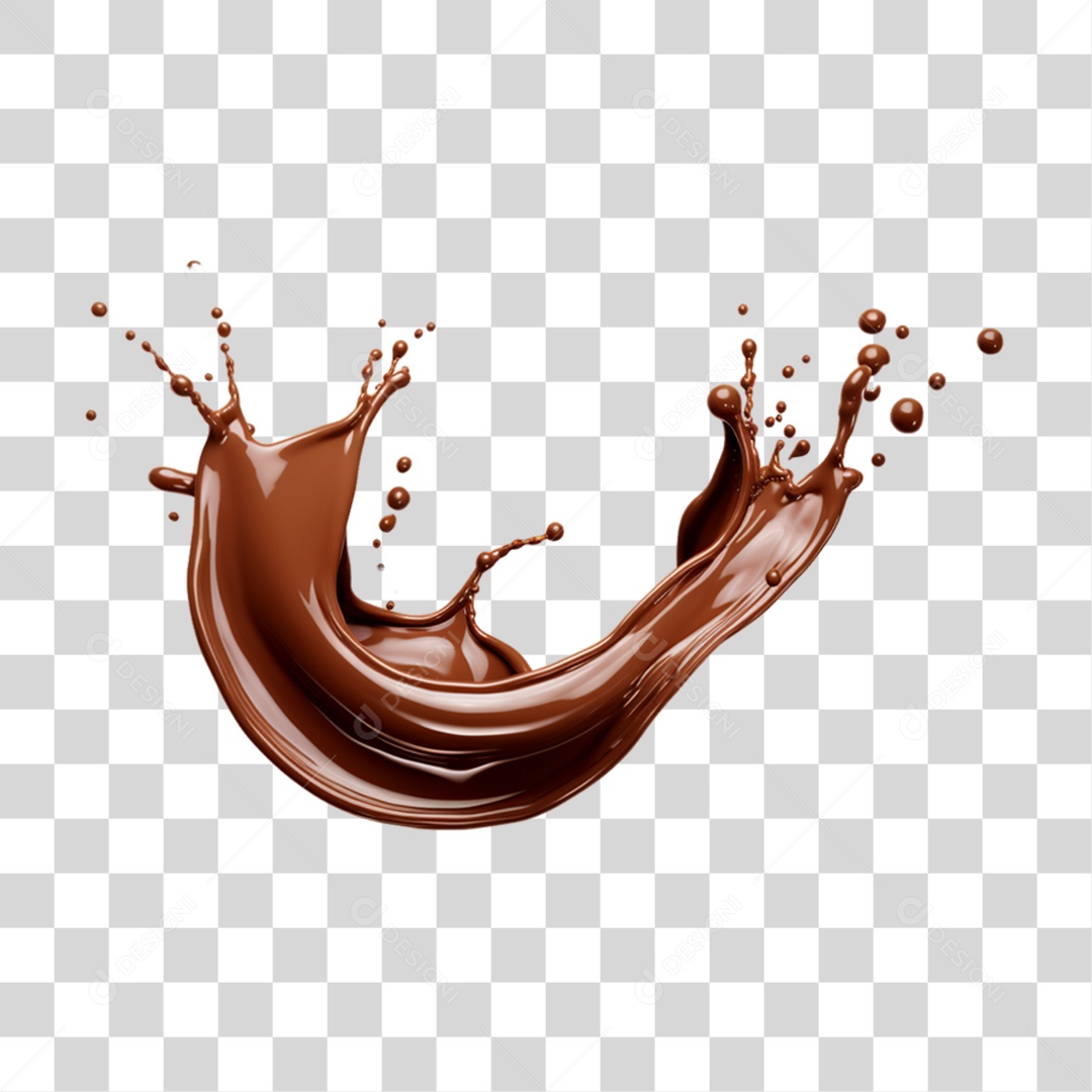 Splash de Chocolate PNG Transparente