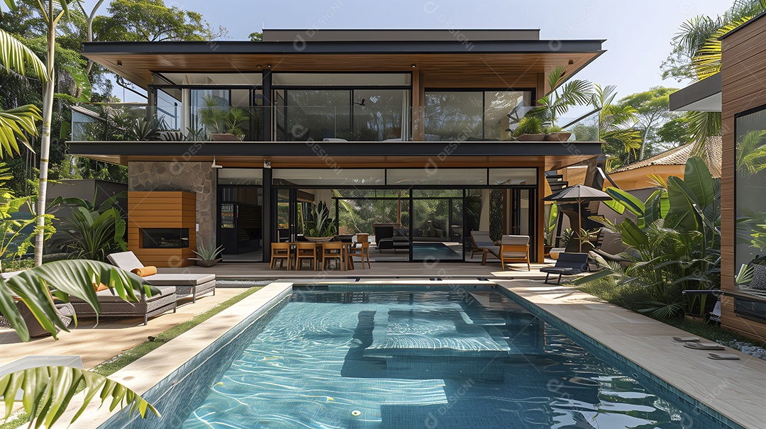 Casa linda e moderna arquitetura avançada