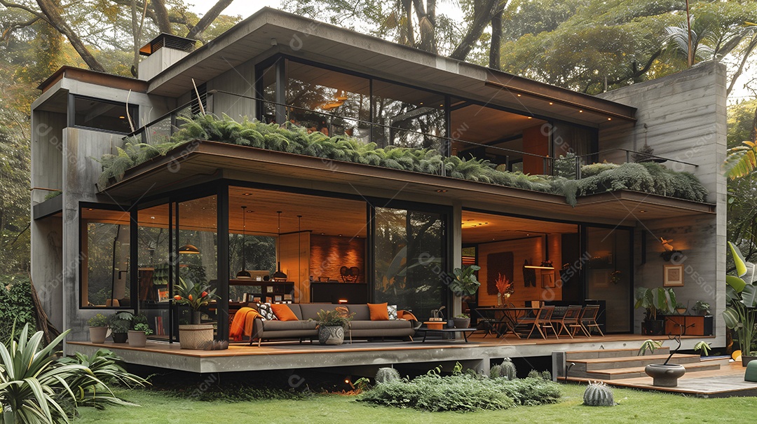 Casa linda e moderna arquitetura avançada