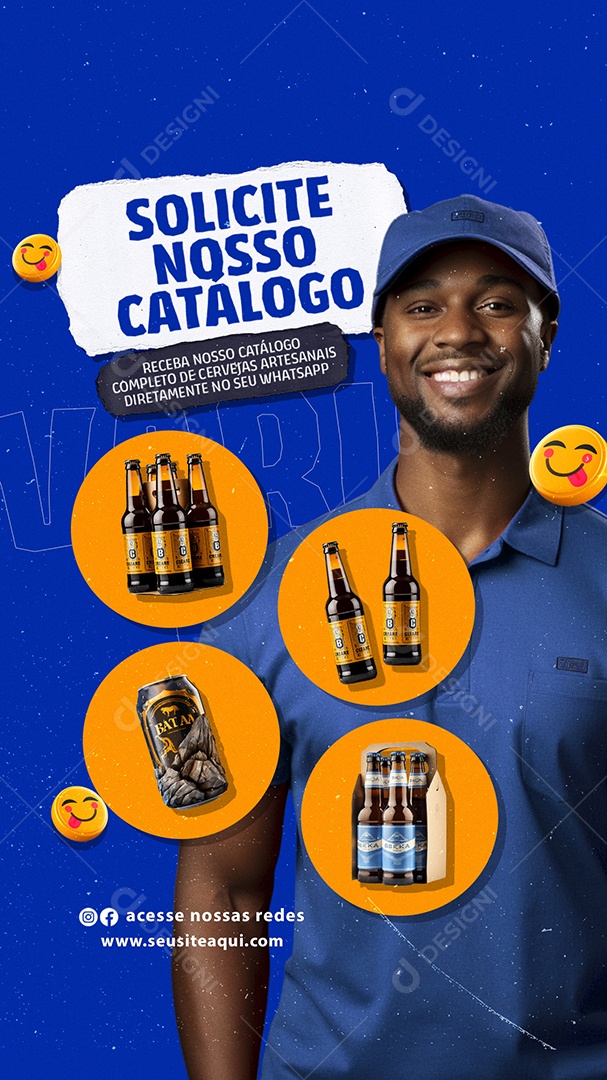 Story Solicite nosso Catálogo Social Media PSD Editável