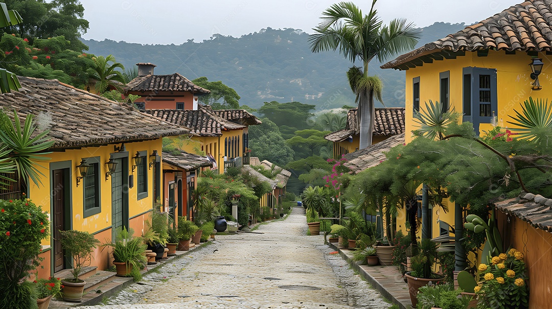 Ruas e casarões históricas de uma cidade