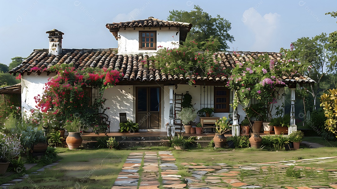 Casinha simples de uma fazenda