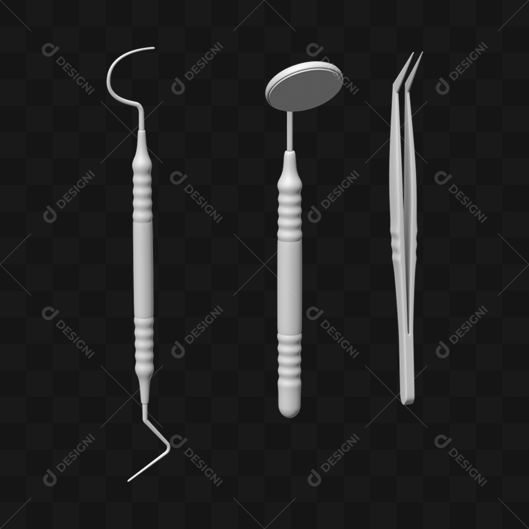 Instrumentos Odontológicos - Modelo 3D