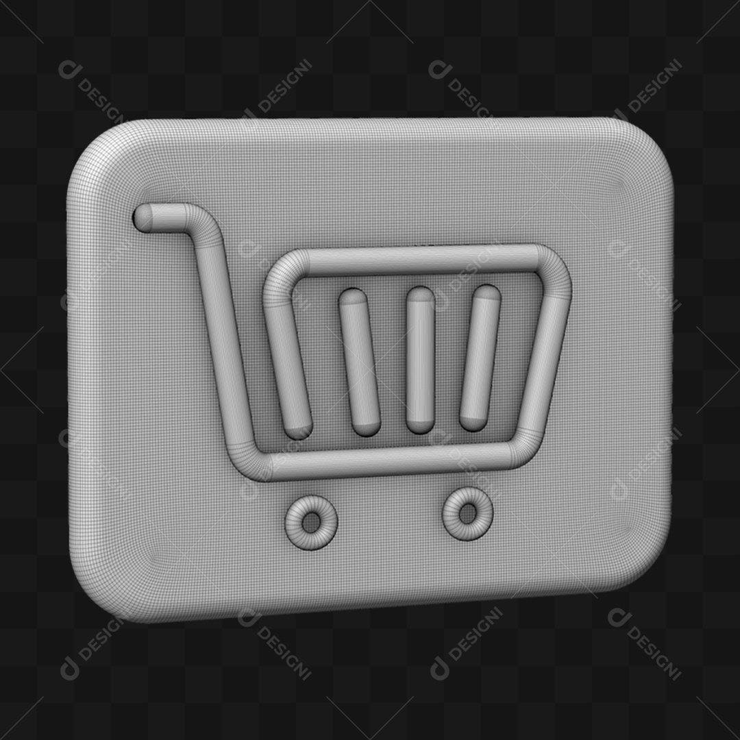 Logo Carrinho Supermercado - Modelo 3D