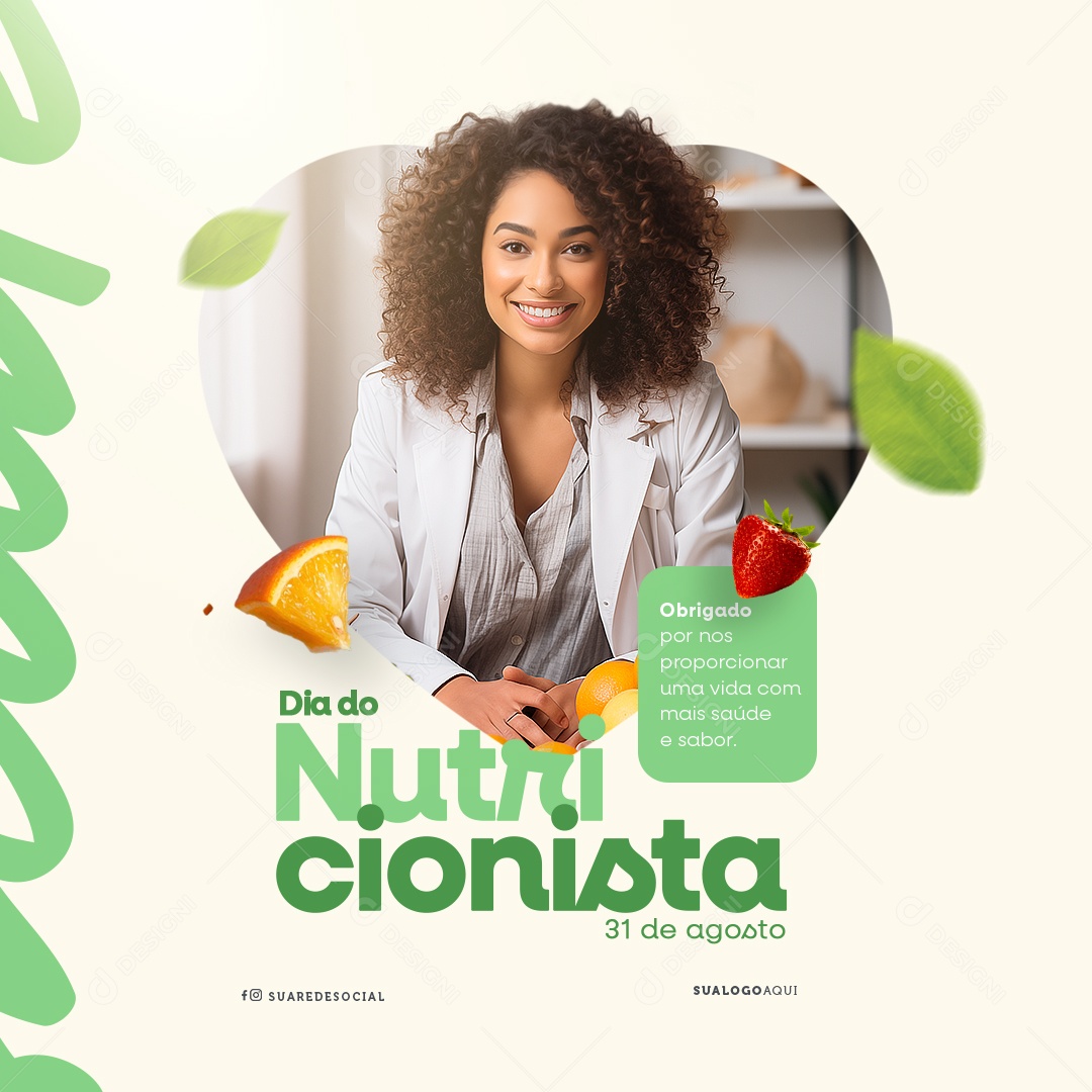 Dia do Nutricionista 31 de Agosto Social Media PSD Editável