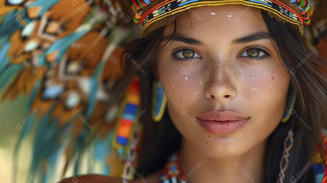 India linda com acessórios da tribo