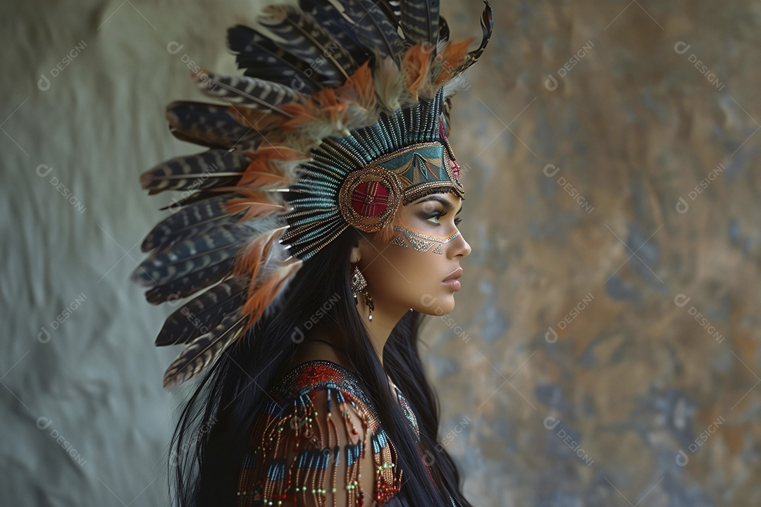 Uma linda mulher indígena