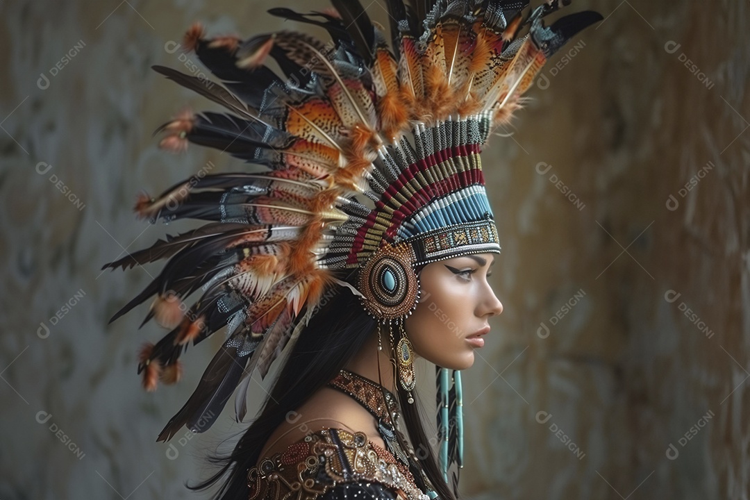 Uma linda mulher indígena