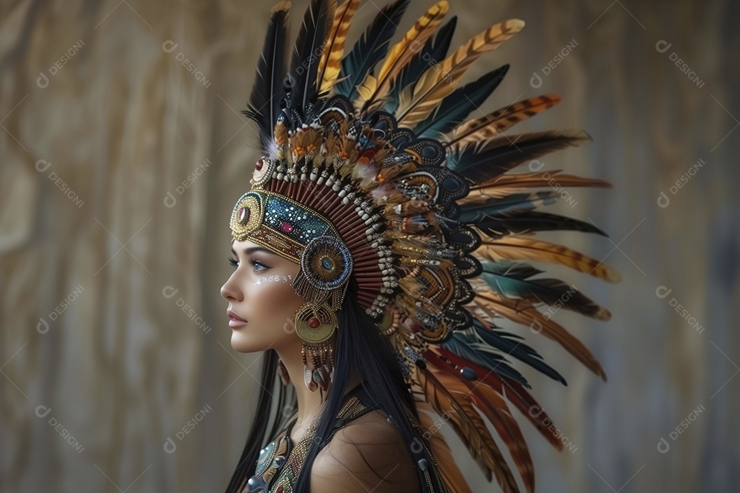 Uma linda mulher indígena