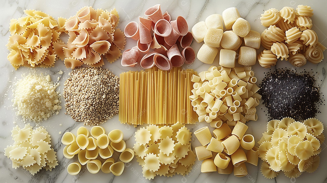 Diferentes tipo de macarrão