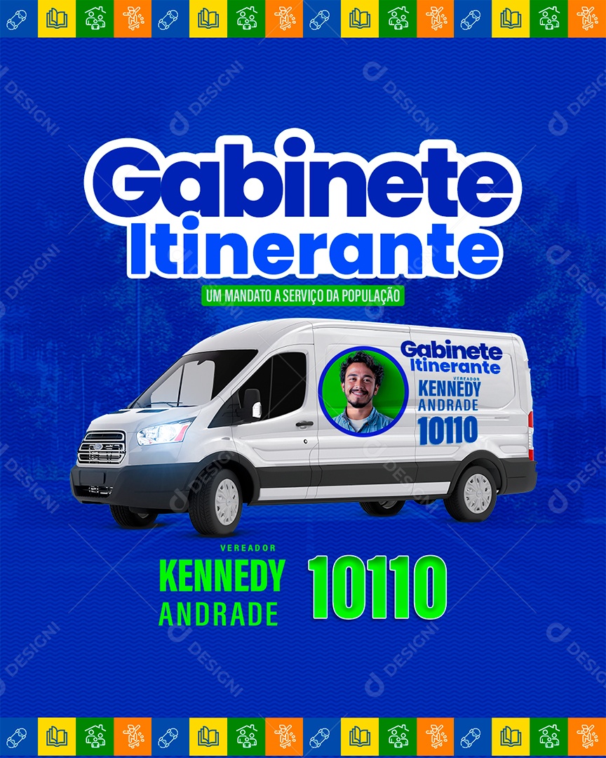 Campanha Política Gabinete Social Media PSD Editável