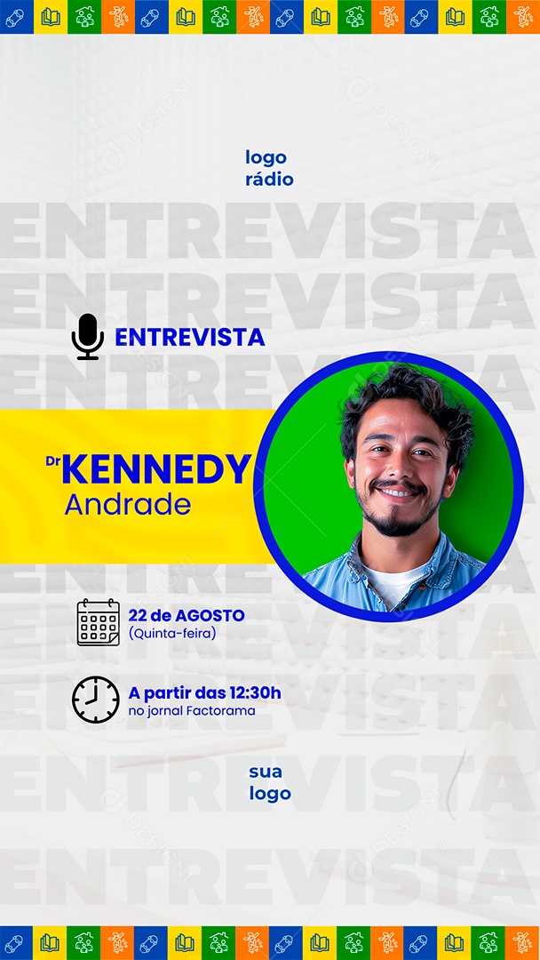 Story Campanha Política Entrevista Social Media PSD Editável