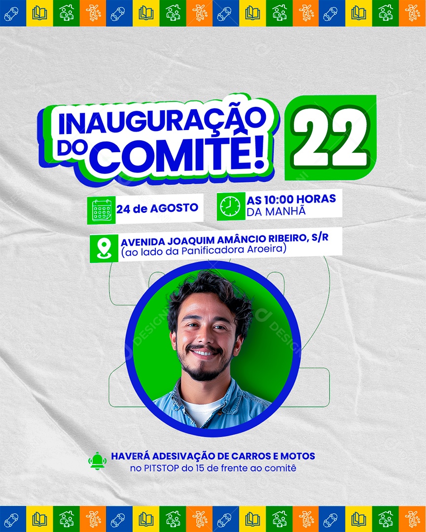 Campanha Política Inauguração do Comitê Social Media PSD Editável