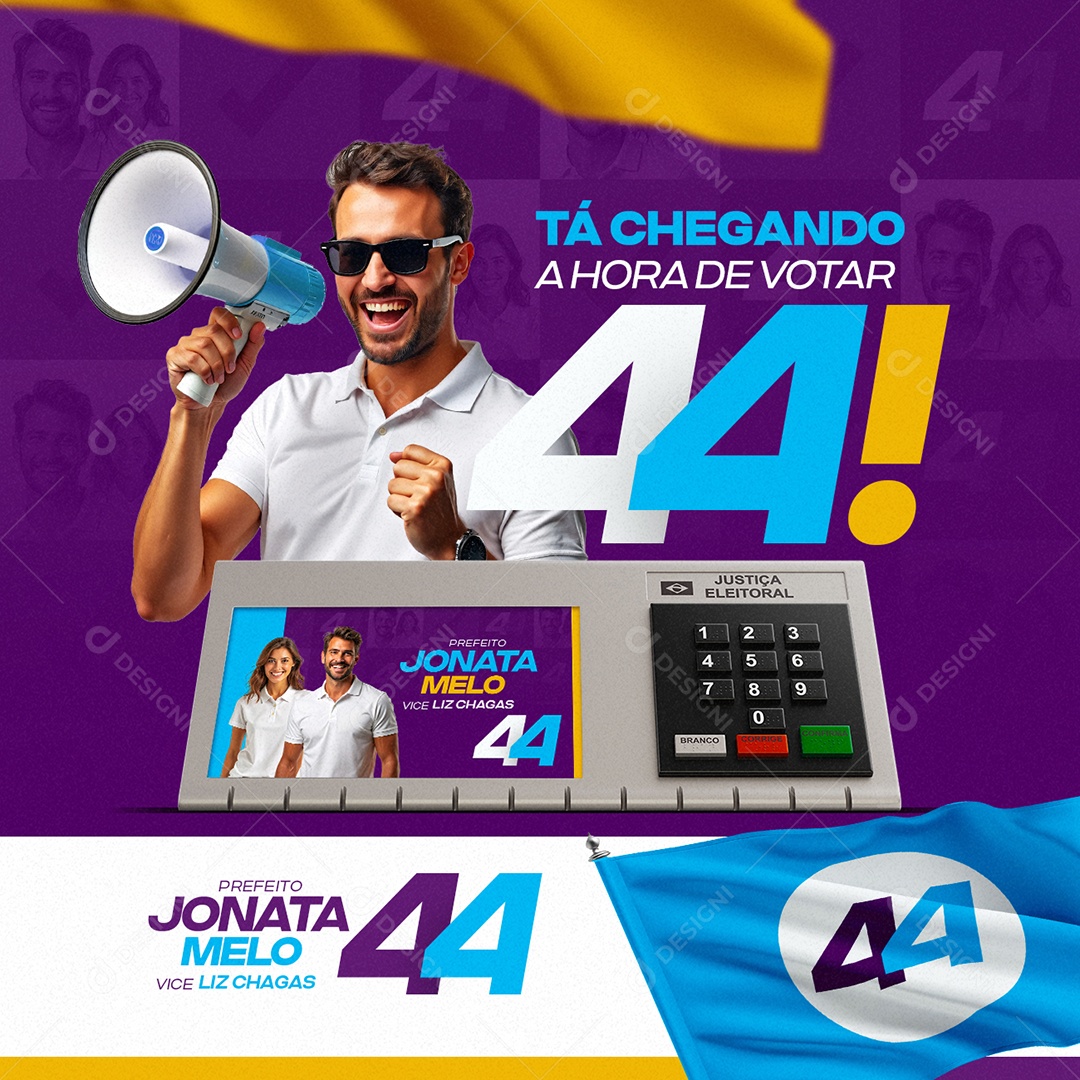 Política Prefeito Jonata Melo Tá Chegando a Hora de Votar Social Media PSD Editável