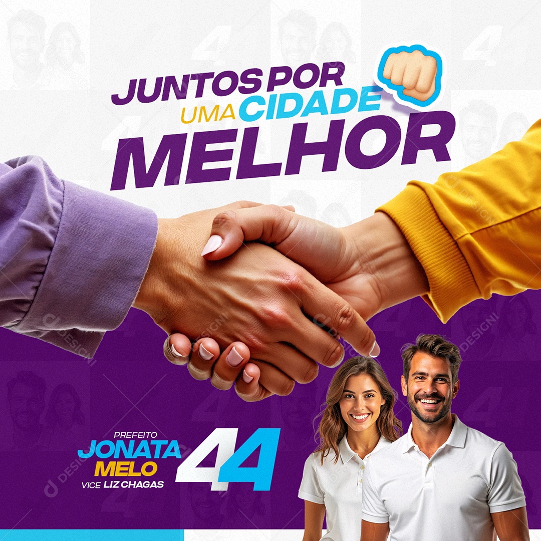 Política Prefeito Jonata Melo Juntos por Uma Cidade Melhor Social Media PSD Editável