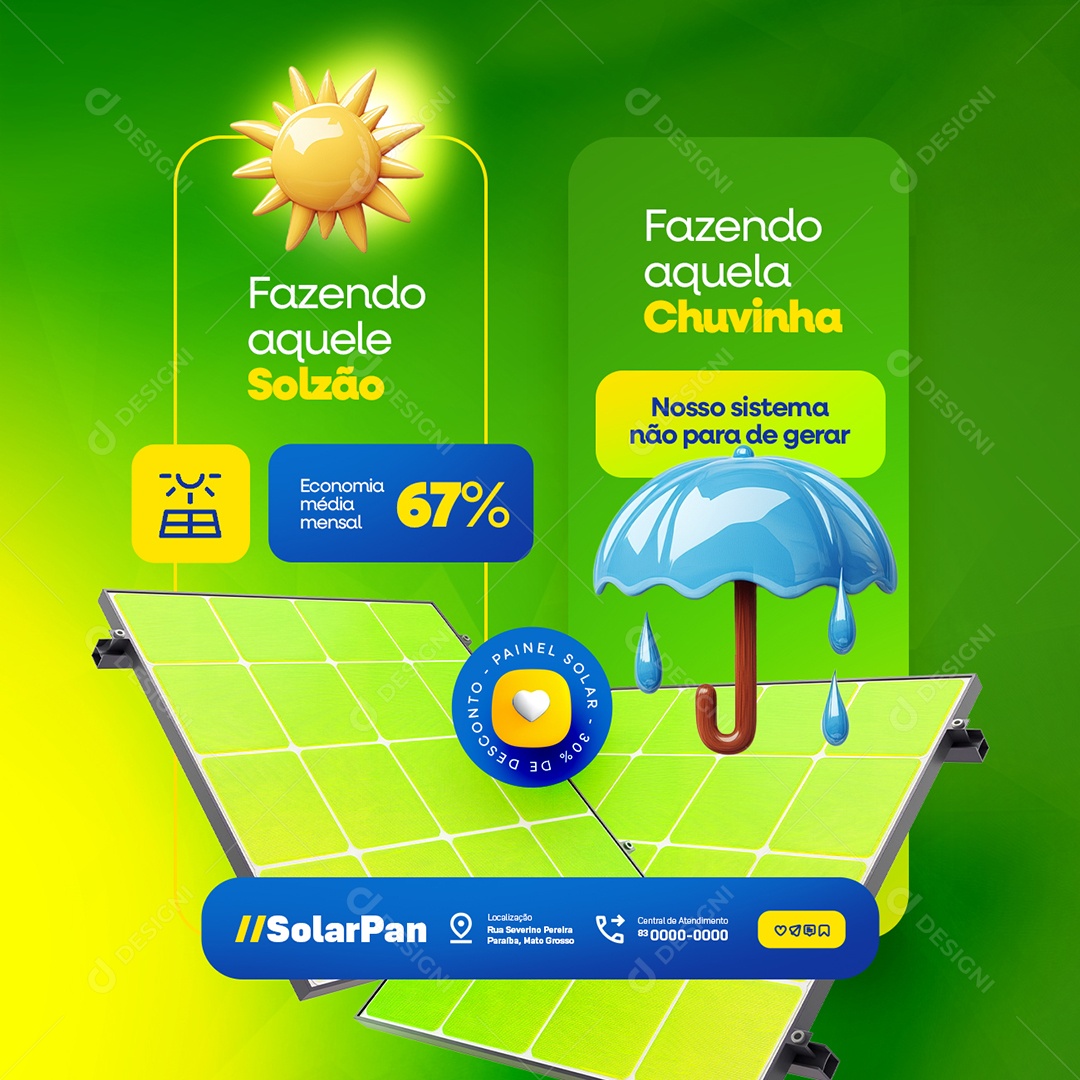 Setembro de Ofertas Painel Solar Fazendo Aquele Solzão Social Media PSD Editável