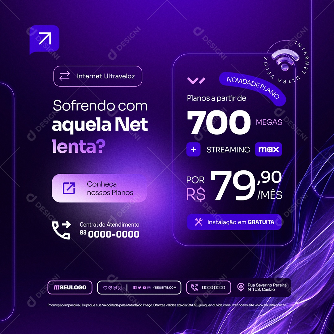 Suportes de Redes Internet Sofrendo com Aquela Net Lenta Social Media PSD Editável