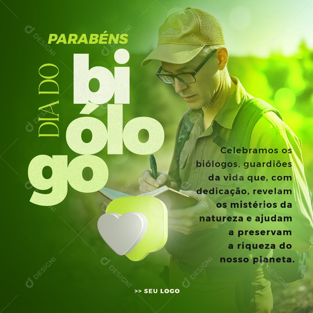 Dia Do Biólogo 03 de Setembro Social Media PSD Editável