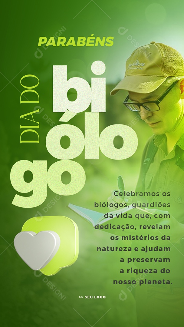 Story Dia Do Biólogo 03 de Setembro Social Media PSD Editável