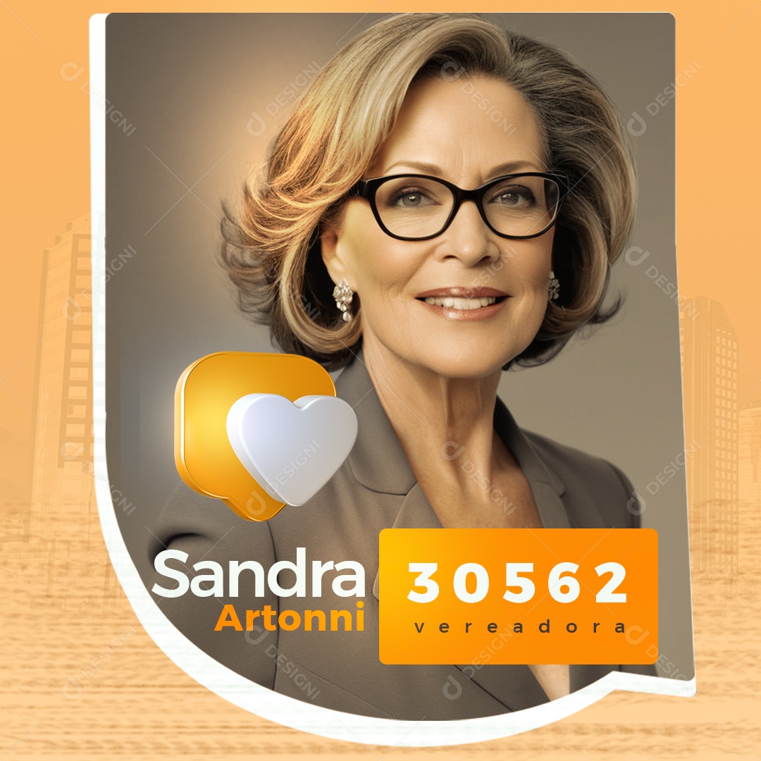 Campanha Política Social Media PSD Editável