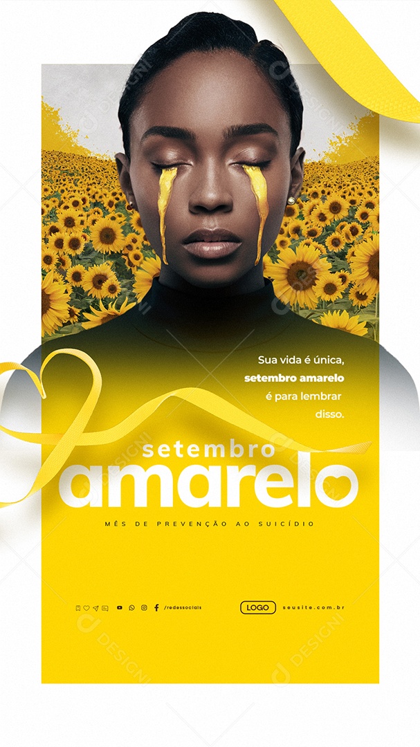 Story Setembro Amarelo Sua Vida é Única Social Media PSD Editável