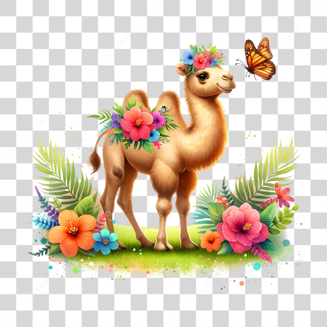 Bebê Fazenda Animal Plantas Flores PNG Transparente