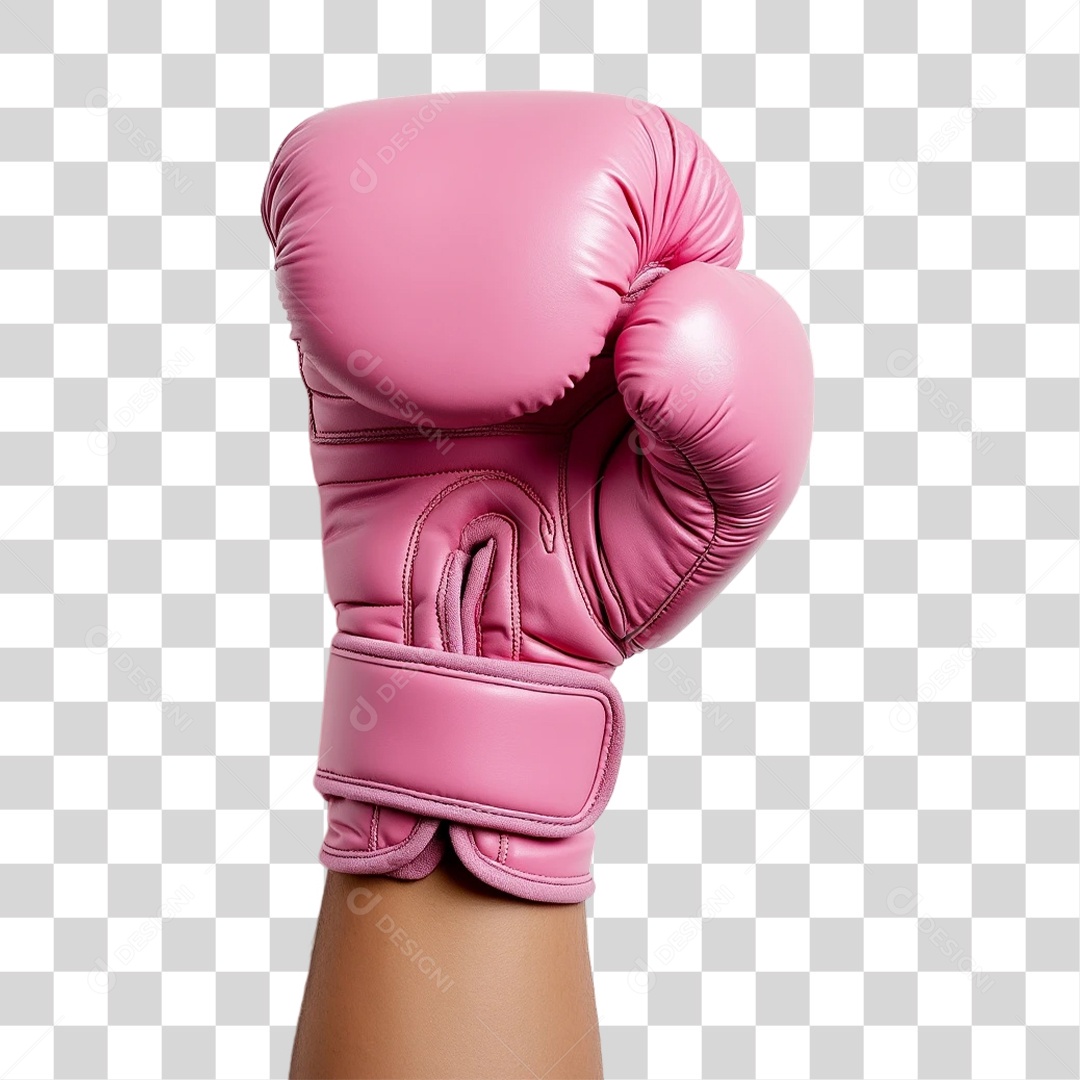 Mãos com Luva Outubro Rosa PNG Transparente