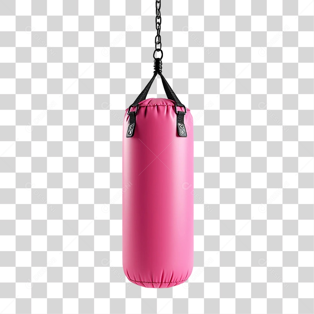 Elemento 3D Boxe Outubro Rosa PNG Transparente