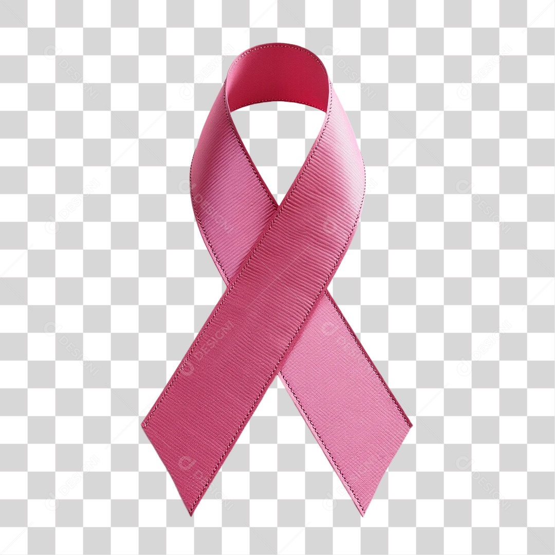 Elemento 3D Fita Outubro Rosa PNG Transparente